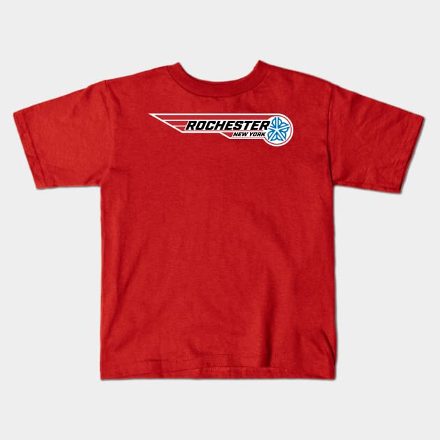 Officially Licensed 80s Rochester Baseball Logo Kids T-Shirt by patrickkingart